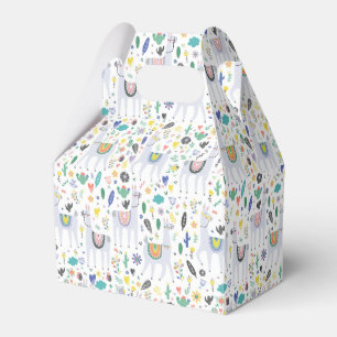 Caixinha De Lembrancinhas Teste padrão da alpaca do Doodle