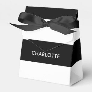 Caixinha De Lembrancinhas Teste padrão preto e branco luxuoso moderno das