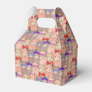 Caixinha De Lembrancinhas Teste padrão vestido na moda do lama