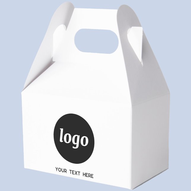 Caixinha De Lembrancinhas Texto simples Promocional de texto encapsulamento  (Simple logo with custom text business branding promotional packaging favor box)