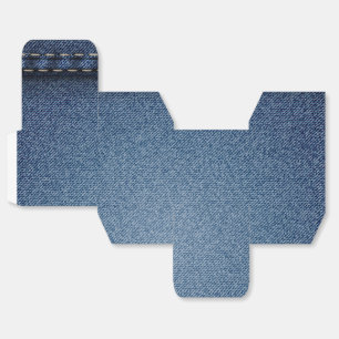 Caixinha De Lembrancinhas Textura de jeans da sarja de Nimes