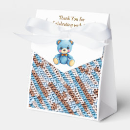 Caixinha De Lembrancinhas Thank You | Boy's Teddy Bear Baby Shower