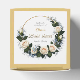 Caixinha De Lembrancinhas Thank you White Roses & Blue Baby’s Breath 