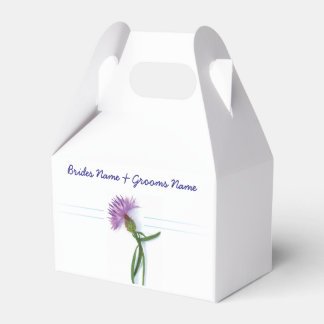 Caixinha De Lembrancinhas Thistle de Casamento Céltico e Escocês Tradicional