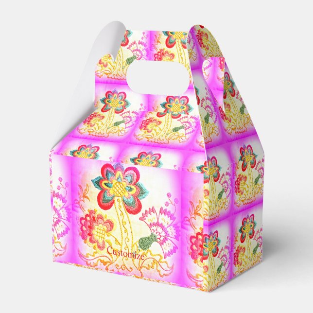 Caixinha De Lembrancinhas Thunder_Cove da palmeira rosa (Frente)