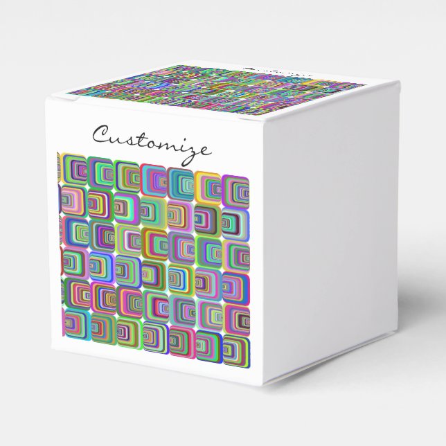 Caixinha De Lembrancinhas Thunder_Cove, estilo hippie psíquico do Groovy (Frente)