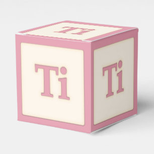 Caixinha De Lembrancinhas "Ti" Solfeggio Musical Baby Blocks Rosa