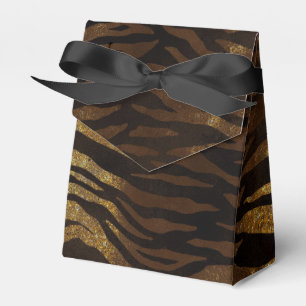 Caixinha De Lembrancinhas Tigre da Selva Dourada Glitter