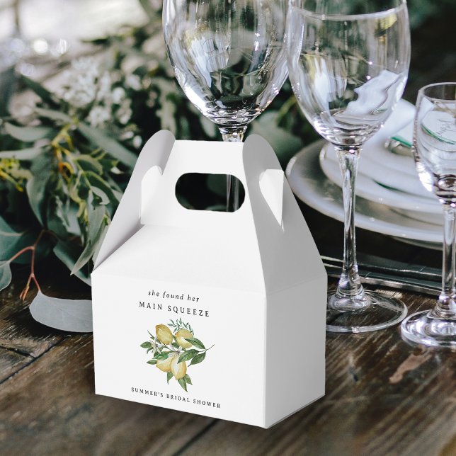 Caixinha De Lembrancinhas Tornozel Elegante Chá de Noiva de Limão Cítrico (Criador carregado)