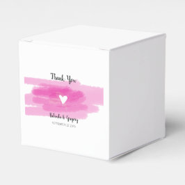 Caixinha De Lembrancinhas Traços de Tinta Simples e Casamento de Coração