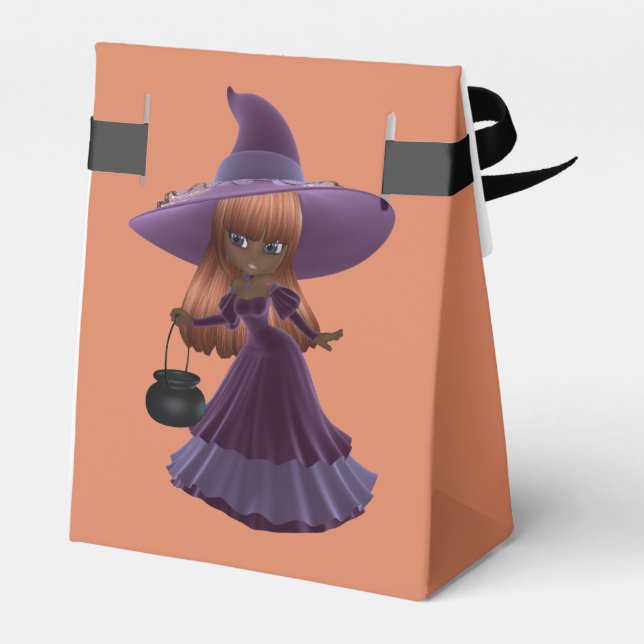 Caixinha De Lembrancinhas Tratado de Halloween para Bruxas Africano American (Verso)