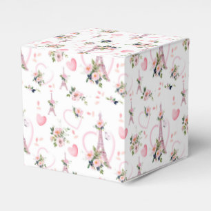 Caixinha De Lembrancinhas Travesseiro Rosa Floral Paris
