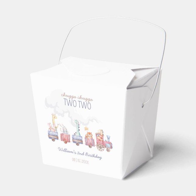 Caixinha De Lembrancinhas Trem de Brinquedos Todos a Bordo Convidado de Aniv (Frente)