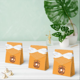 Caixinha De Lembrancinhas Trendy Halloween Spooky Orange Web Rosquinha