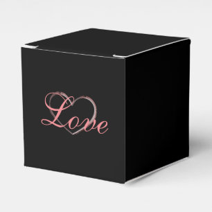 Caixinha De Lembrancinhas Trendy Heart Cinza Calliografia Casamento de Amor
