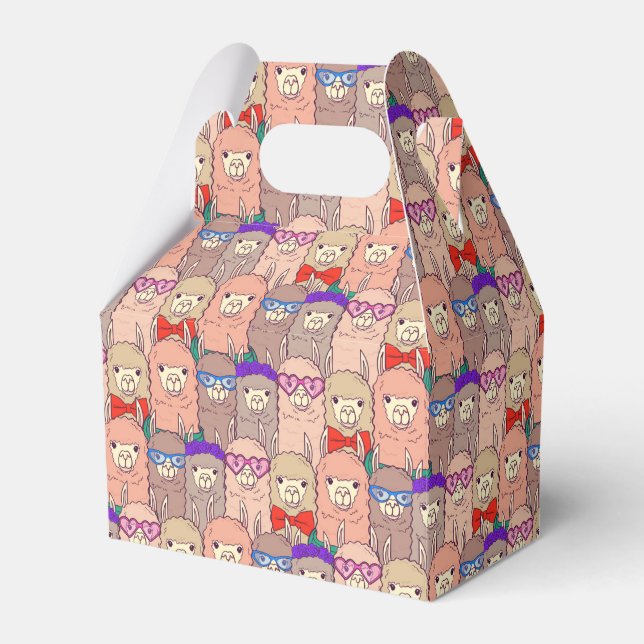 Caixinha De Lembrancinhas Trendy Vestido Llama Pattern (Frente)