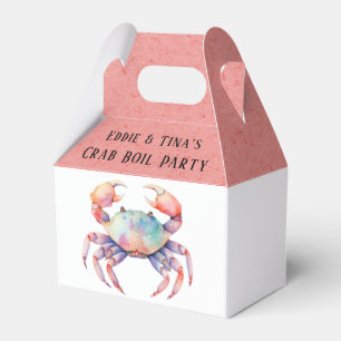 Caixinha De Lembrancinhas Trendy Watercolor Crab Boil Party