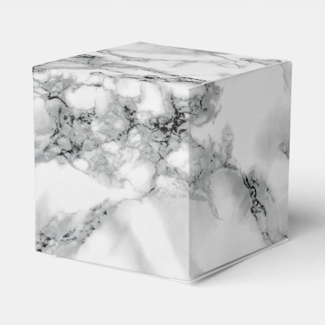 Caixinha De Lembrancinhas Trendy White Marble Stone - (Verso)