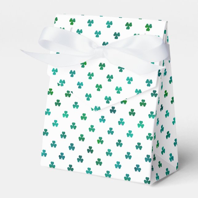 Caixinha De Lembrancinhas Trevo Esmeralda Verde - Micro (Frente)