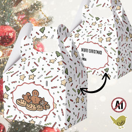 Caixinha De Lembrancinhas Trocas de Biscoitos de Natal Sprinkles Festivos