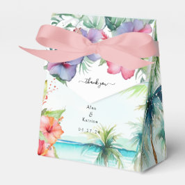 Caixinha De Lembrancinhas Tropical Beach Hibiscus Favor Box