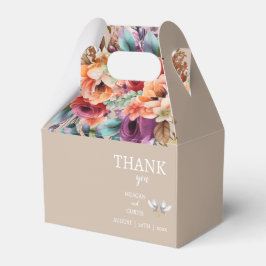 Caixinha De Lembrancinhas Tropical Floral Weding Box