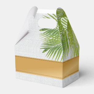 Caixinha De Lembrancinhas Tropical Palm Leaf Gable Favor Box