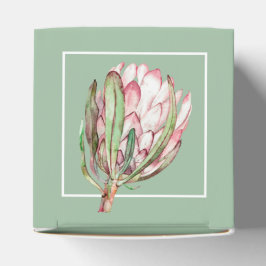 Caixinha De Lembrancinhas Tropical Pink Protea Floral