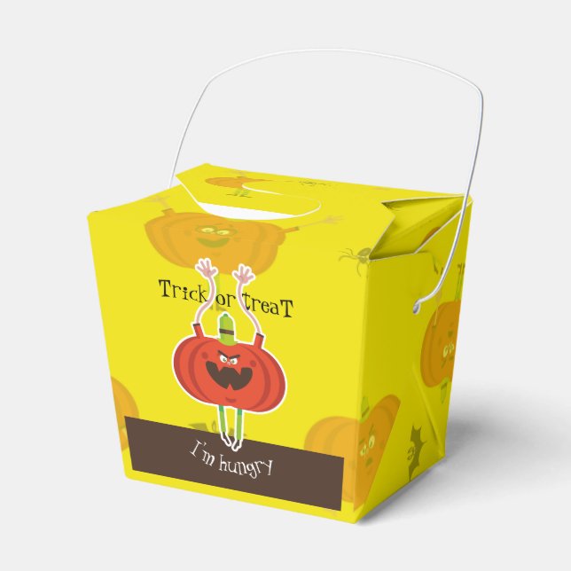 Caixinha De Lembrancinhas Truque ou trate que estou com fome (Frente)