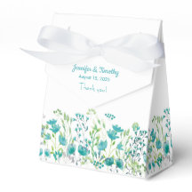 Turquesa E Casamento Personalizado Floral Branco