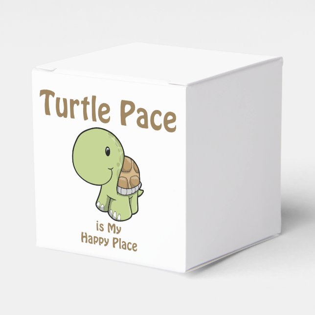 Caixinha De Lembrancinhas Turtle Pace é o meu lugar feliz (Frente)
