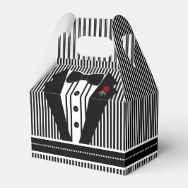 Caixinha De Lembrancinhas Tuxedo Preto De Casamento Com Arco