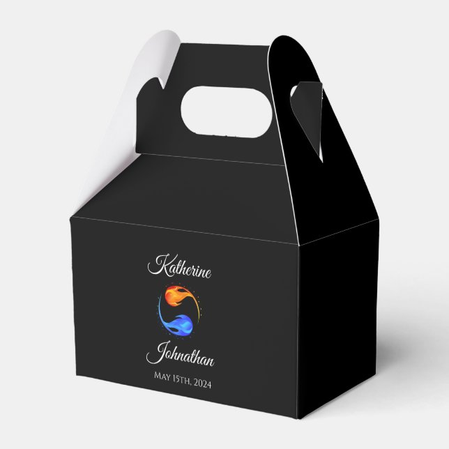 Caixinha De Lembrancinhas Twin Flame Wedding-Black-Favor Box (Frente)