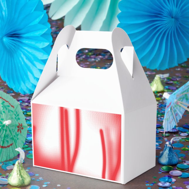 Caixinha De Lembrancinhas Um design gráfico com vermelho e laranja em negrit (Festa)