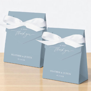 Caixinha De Lembrancinhas Um doce obrigado Casamento Azul Dusty