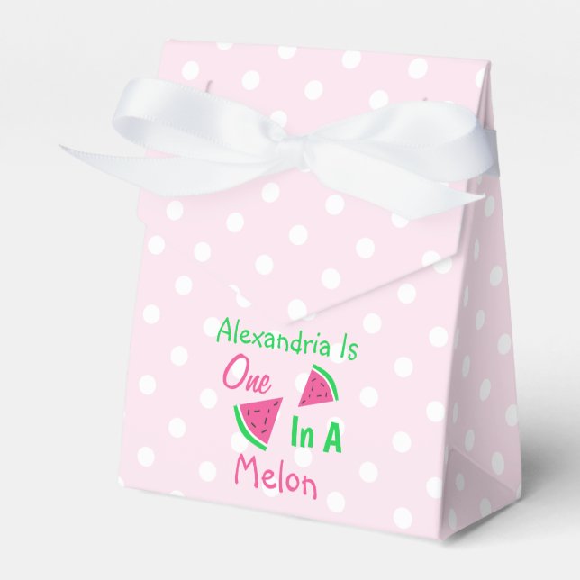 Caixinha De Lembrancinhas Um Em Um primeiro aniversario De Melão (Frente)