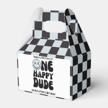 Um Feliz Cara Azul Feliz Rapaz Primeiro Aniversári