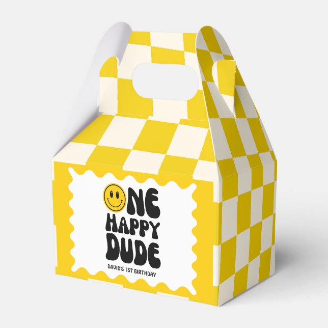 Caixinha De Lembrancinhas Um Feliz Cara Feliz Primeiro Aniversário (Frente)