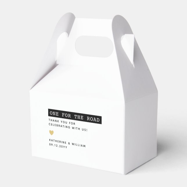 Caixinha De Lembrancinhas Um Para A Fonte Do Rótulo De Estrada Obrigado Snac (Verso)