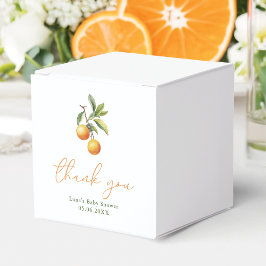 Caixinha De Lembrancinhas Um Pequeno Doce a Caminho Chuveiro de Bebê Laranja