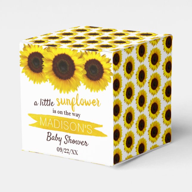 Caixinha De Lembrancinhas Um Pouco De Girassol Está A Caminho! Chá de Bebê (Frente)