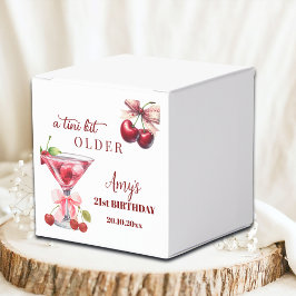 Caixinha De Lembrancinhas Um Pouco Mais Velho Chic Cherry Martini Aniversári