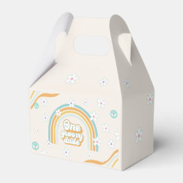 Caixinha De Lembrancinhas Uma Festa de aniversário Arco-Íris de Groovy Dude