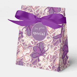Caixinha De Lembrancinhas Único no glam/floral roxo