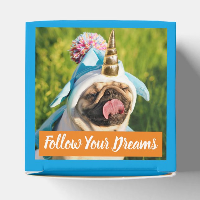 Caixinha De Lembrancinhas Unicorn Pug (Topo)
