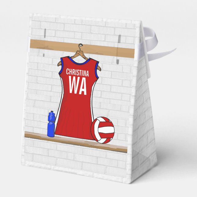 Caixinha De Lembrancinhas Uniforme personalizado Netball (Verso)