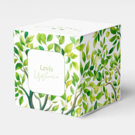 Caixinha De Lembrancinhas Upsherin Upsherin, sofisticada árvore de aquarelas