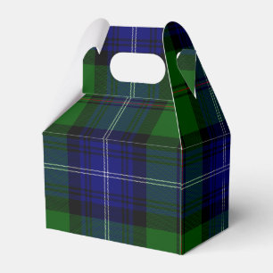 Caixinha De Lembrancinhas Urquhart tartan Blue xadrez