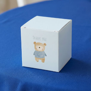 Caixinha De Lembrancinhas Urso bonitinho da Aquarela Azul é um menino
