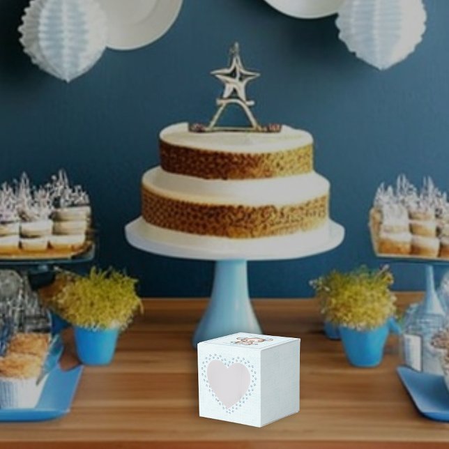 Caixinha De Lembrancinhas Urso Castanho-Gelado Branco Azul (Criador carregado)